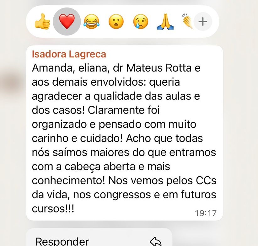 Depoimento de Dra. Isadora Lagreca