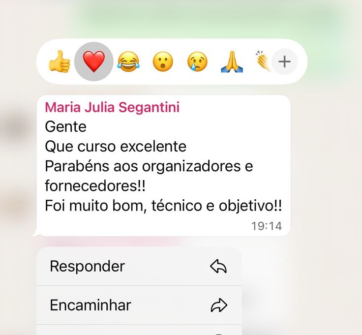 Depoimento de Dra. Maria Julia Segantini